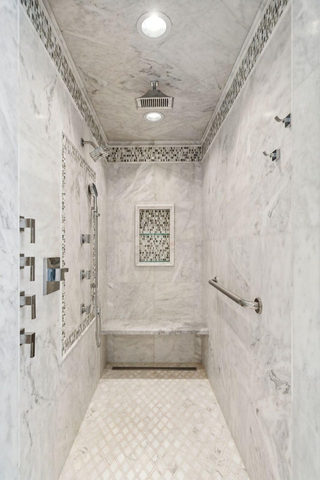 4700 Sanctuary Ln, Boca Raton, FL 33431 - full bathroom featuring a tile shower