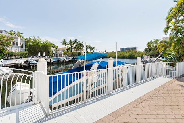 4700 Sanctuary Ln, Boca Raton, FL 33431 - dock area with a water view