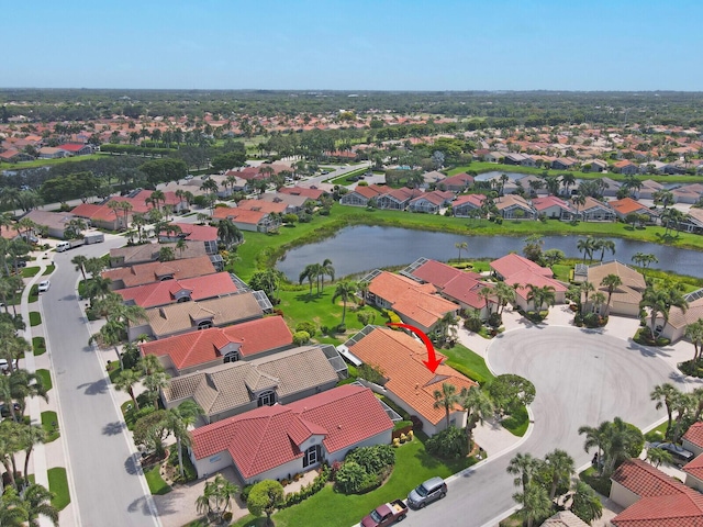7158 Foxworth Ct, Boynton Beach, FL 33437 - aerial perspective of suburban area featuring a nearby body of water