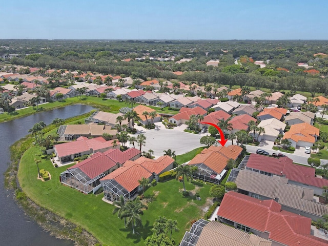 7158 Foxworth Ct, Boynton Beach, FL 33437 - aerial perspective of suburban area with a large body of water