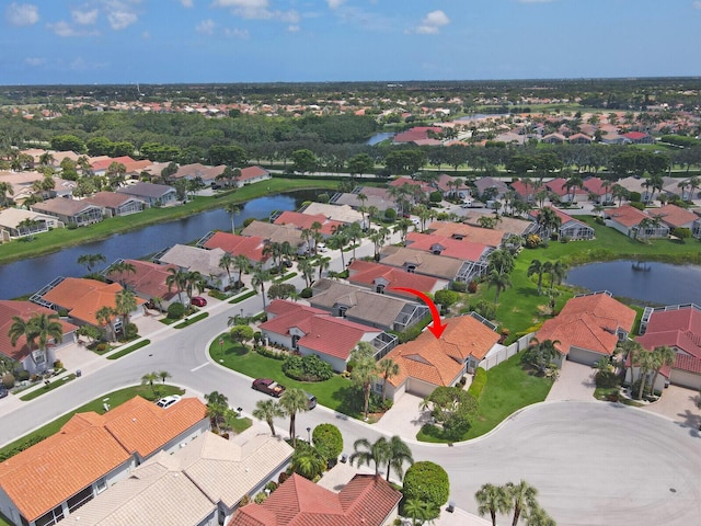 7158 Foxworth Ct, Boynton Beach, FL 33437 - aerial perspective of suburban area with a nearby body of water