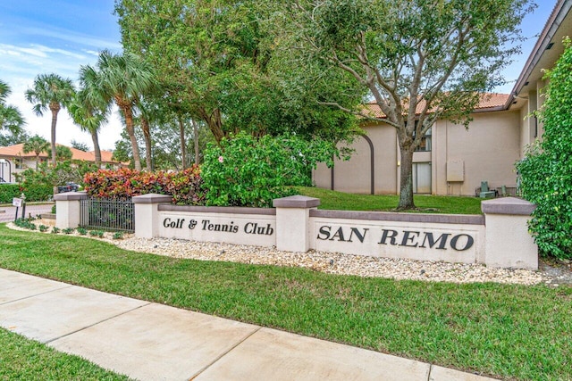 5200 E Club Cir Unit 106, Boca Raton, FL 33487 - community / neighborhood sign featuring a yard