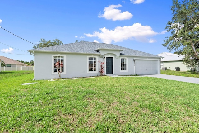 1552 SW Neponset Rd, Port Saint Lucie, FL 34953 - ranch-style house featuring driveway, a garage, stucco siding, and a shingled roof