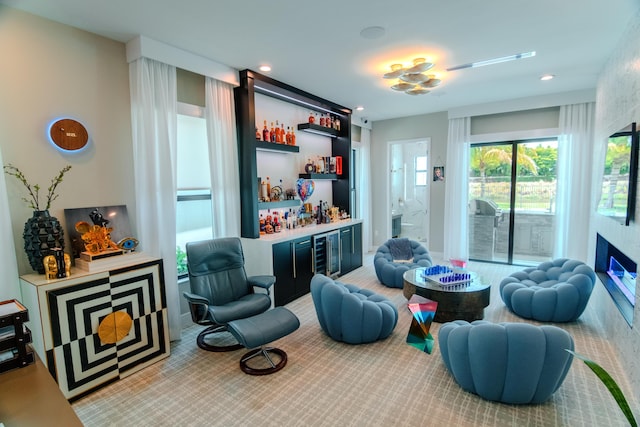 8305 Fishhawk Falls Ct, Boca Raton, FL 33496 - living room with a dry bar and recessed lighting