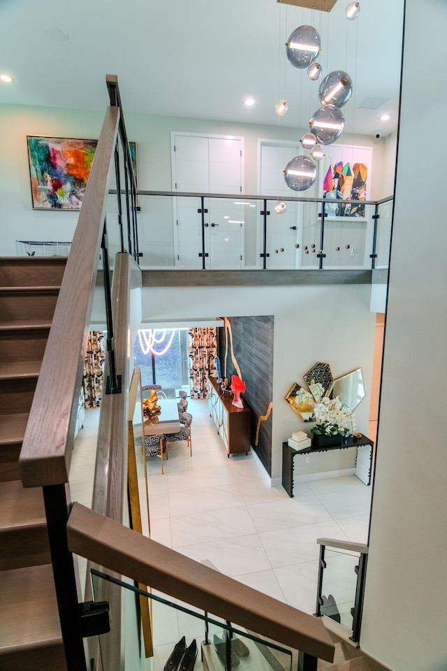 8305 Fishhawk Falls Ct, Boca Raton, FL 33496 - stairs with recessed lighting