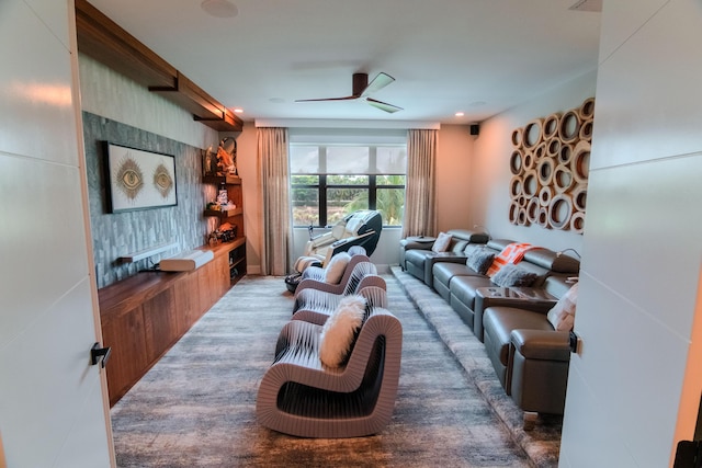 8305 Fishhawk Falls Ct, Boca Raton, FL 33496 - living area featuring ceiling fan