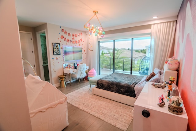 8305 Fishhawk Falls Ct, Boca Raton, FL 33496 - bedroom featuring wood finished floors and recessed lighting