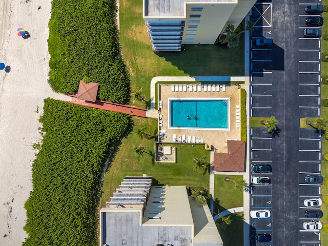 7430 S Ocean Dr Unit 518, Jensen Beach, FL 34957 - bird's eye view of a pool