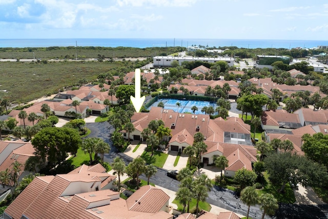 508 Sea Oats Dr Unit A-1, Juno Beach, FL 33408 - aerial perspective of suburban area with a large body of water