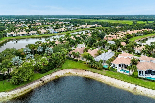 102 Andalusia Way, Palm Beach Gardens, FL 33418 - aerial view of residential area featuring a nearby body of water and a pool