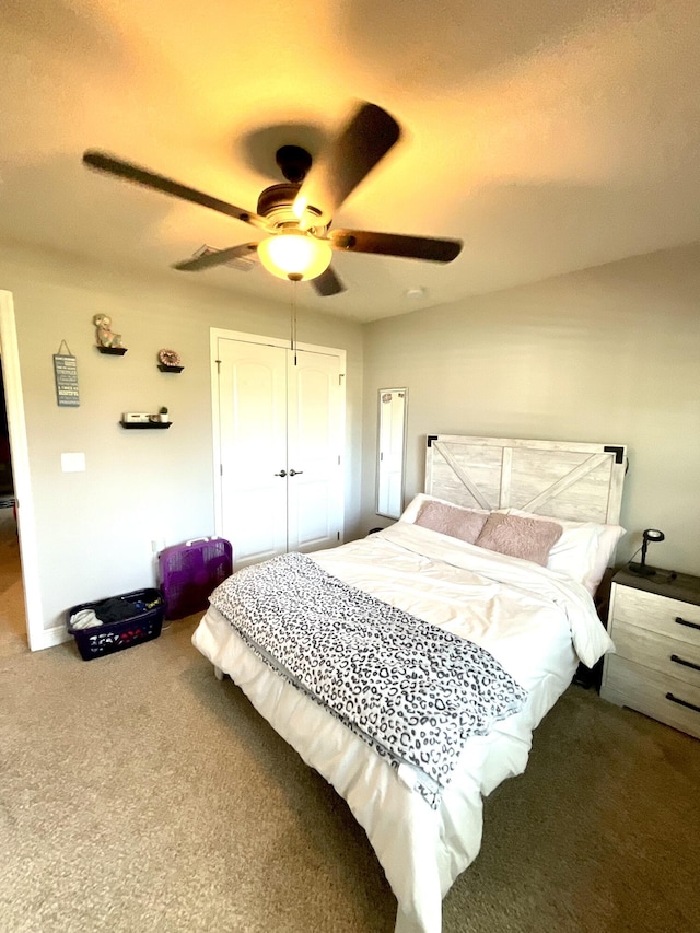 1206 SW Bargello Ave SW, Port Saint Lucie, FL 34953 - carpeted bedroom featuring ceiling fan and a closet