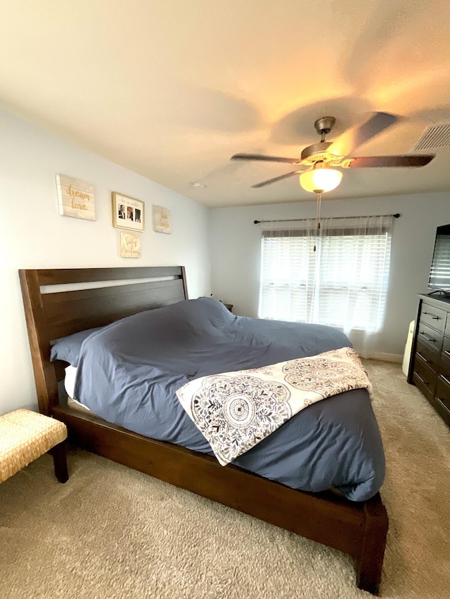 1206 SW Bargello Ave SW, Port Saint Lucie, FL 34953 - bedroom featuring carpet floors and ceiling fan