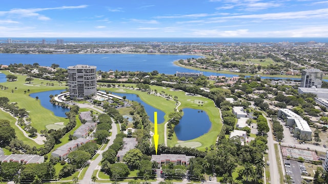 1700 Presidential Way Unit 201, West Palm Beach, FL 33401 - aerial view of a large body of water and a golf club