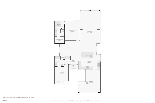 13853 Palm Grove Pl, West Palm Beach, FL 33418 - home floor plan