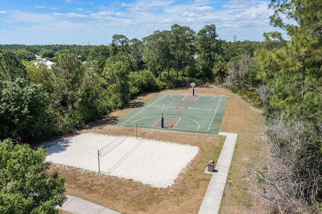 821 NE Trailside Run, Port Saint Lucie, FL 34983 - view of basketball court with community basketball court and a view of trees