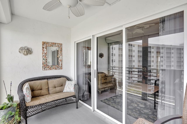 2731 NE 14th Cswy Unit 702, Pompano Beach, FL 33062 - sunroom with ceiling fan