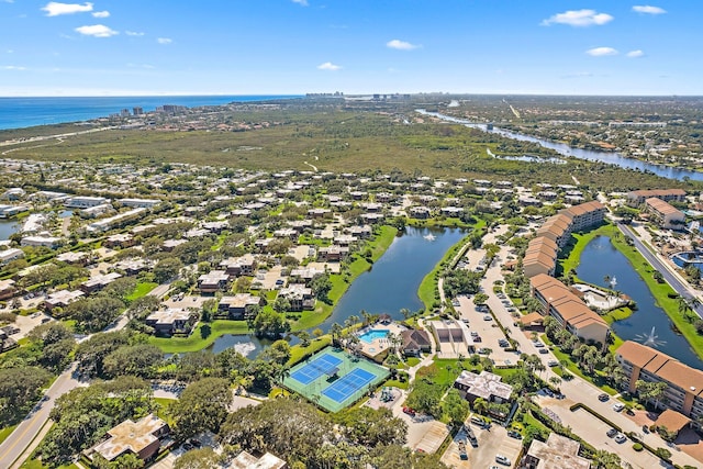 1714 17th Ct, Jupiter, FL 33477 - aerial view of property and surrounding area featuring a large body of water and nearby suburban area