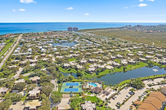 1714 17th Ct, Jupiter, FL 33477 - aerial view of property and surrounding area featuring a nearby body of water and nearby suburban area