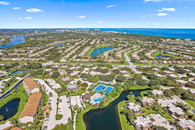 1714 17th Ct, Jupiter, FL 33477 - aerial view of property and surrounding area featuring a nearby body of water and nearby suburban area