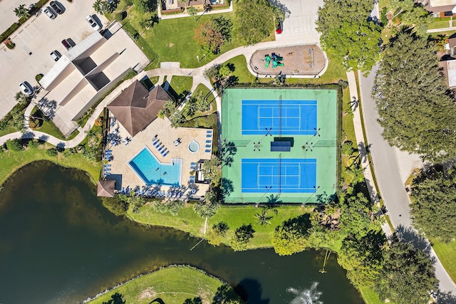 1714 17th Ct, Jupiter, FL 33477 - drone / aerial view of a pool and a large body of water