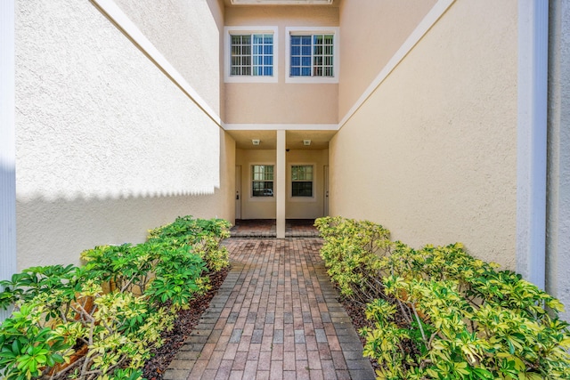 5441 Via Delray Unit 17, Delray Beach, FL 33484 - view of exterior entry featuring stucco siding