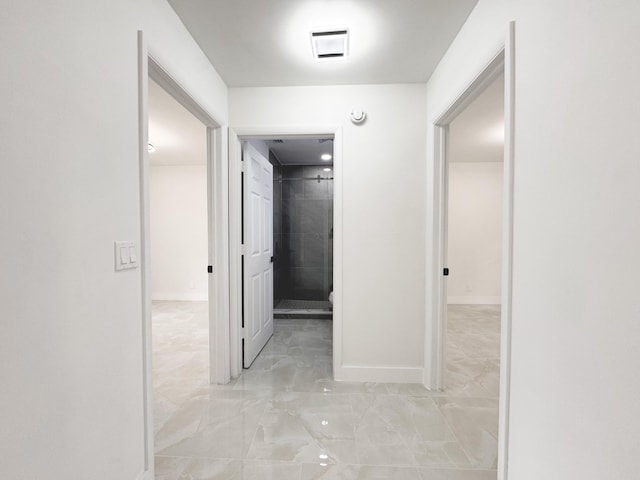 15809 85th Rd N, The Acreage, FL 33470 - hall with light marble finish flooring and baseboards