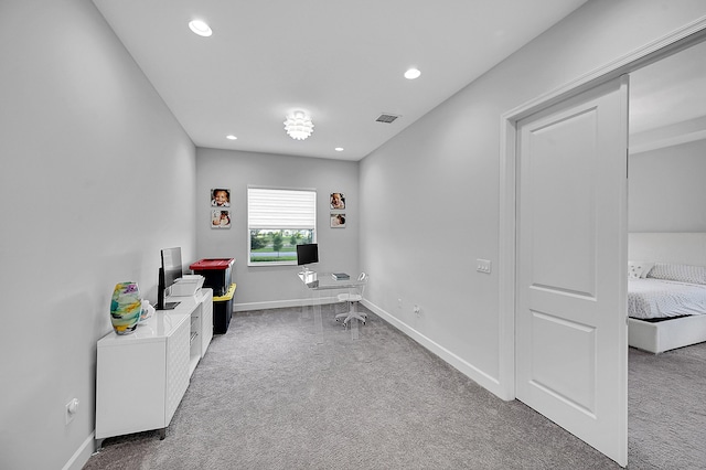5452 Macoon Way, Westlake, FL 33470 - carpeted home office with baseboards and recessed lighting