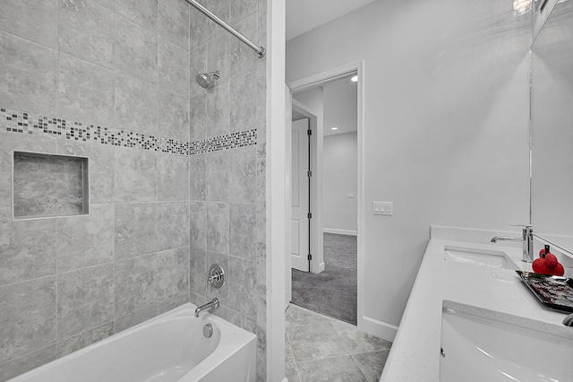 5452 Macoon Way, Westlake, FL 33470 - bathroom with  shower combination, baseboards, and double vanity
