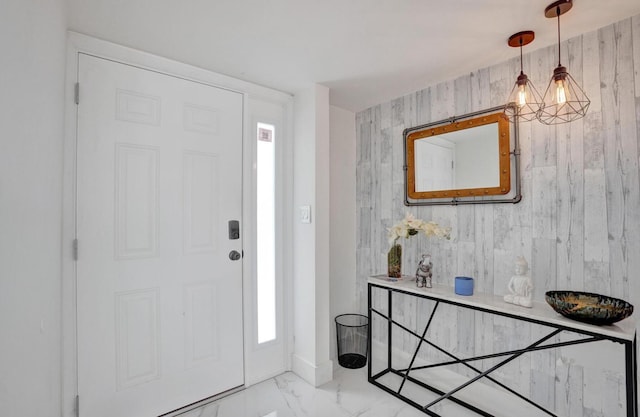 2768 Carambola Cir S Unit 301, Coconut Creek, FL 33066 - foyer entrance with light marble finish flooring and baseboards