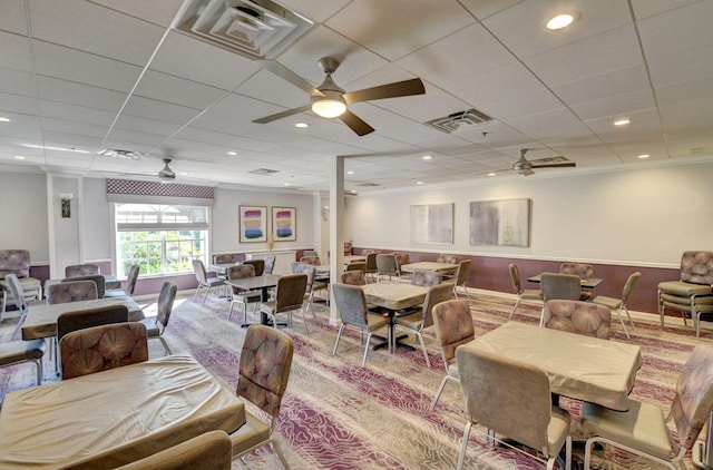 9640 Cherry Blossom Ct, Boynton Beach, FL 33437 - dining room with ceiling fan