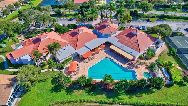 9640 Cherry Blossom Ct, Boynton Beach, FL 33437 - bird's eye view of a pool