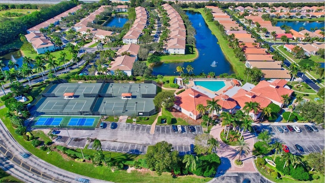 9640 Cherry Blossom Ct, Boynton Beach, FL 33437 - aerial view of property's location with nearby suburban area and a large body of water