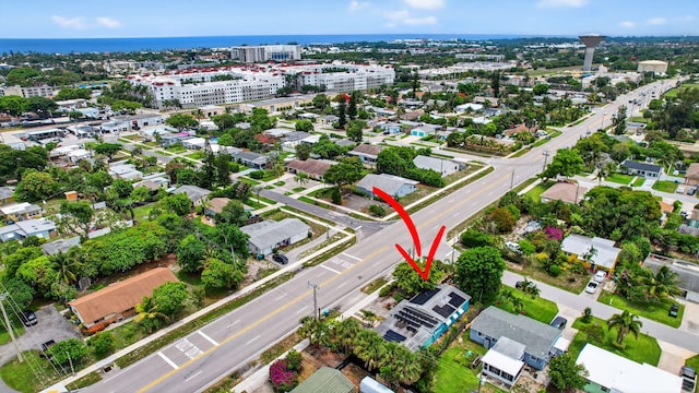 1115 S Seacrest Blvd, Boynton Beach, FL 33435 - aerial view of property and surrounding area with nearby urban area and a nearby body of water