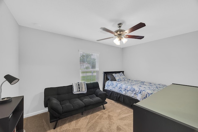 191 SW Glenwood Dr, Port Saint Lucie, FL 34984 - bedroom featuring carpet floors, ceiling fan, and baseboards