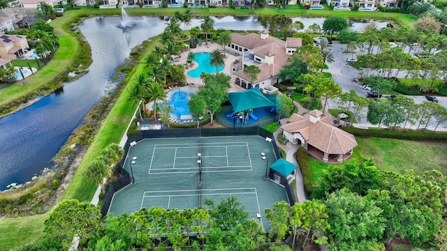 10608 Walnut Valley Dr, Boynton Beach, FL 33473 - aerial view of residential area with a pool and a nearby body of water