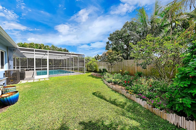 1056 SW 27th Ave, Boynton Beach, FL 33426 - view of yard with a lanai