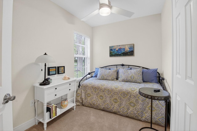 6736 Old Farm Trl, Boynton Beach, FL 33437 - bedroom with carpet flooring, a ceiling fan, and baseboards