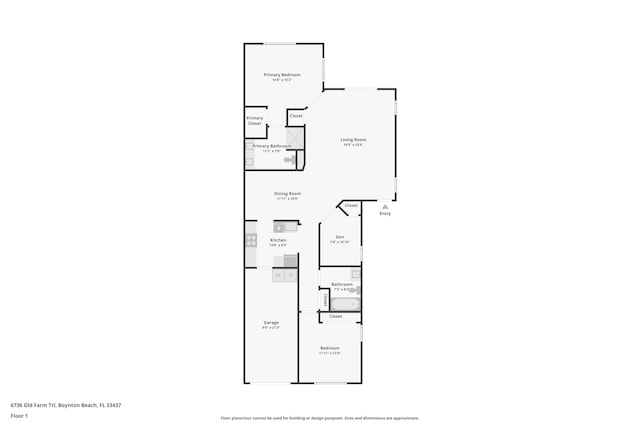 6736 Old Farm Trl, Boynton Beach, FL 33437 - home floor plan