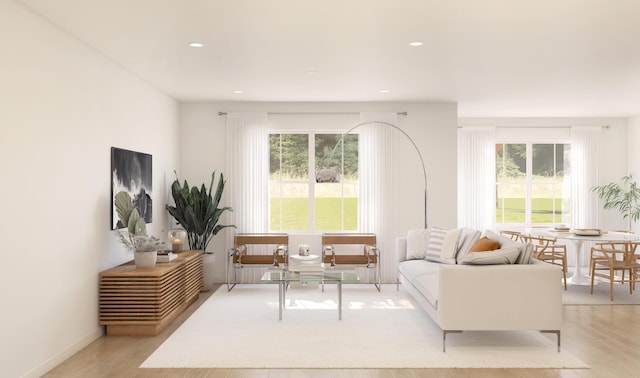3286 Jupiter Blvd SW Unit 71, Palm Bay, FL 32909 - living area featuring light wood-type flooring and recessed lighting