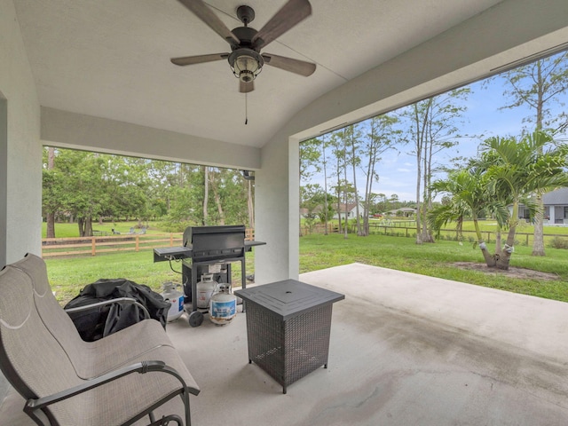 16430 71st Ln N, Loxahatchee, FL 33470 - view of patio / terrace with a ceiling fan