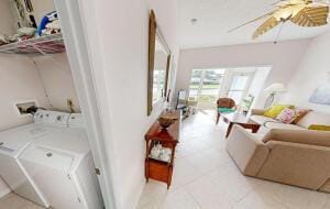 18856 Argosy Dr Unit C, Boca Raton, FL 33496 - laundry room with separate washer and dryer and a ceiling fan