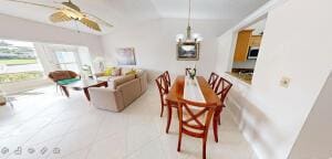 18856 Argosy Dr Unit C, Boca Raton, FL 33496 - dining room with a ceiling fan