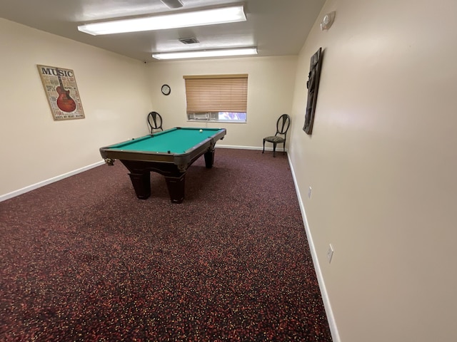 18856 Argosy Dr Unit C, Boca Raton, FL 33496 - rec room featuring pool table, baseboards, and carpet floors
