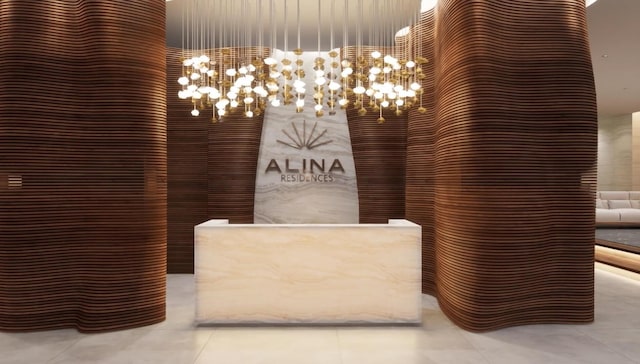 220 SE Mizner Blvd Unit 611, Boca Raton, FL 33432 - reception featuring a chandelier