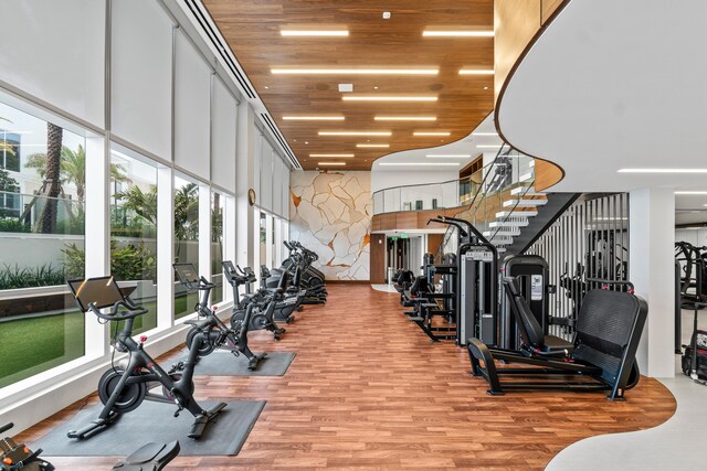 220 SE Mizner Blvd Unit 611, Boca Raton, FL 33432 - workout area with light wood-style flooring
