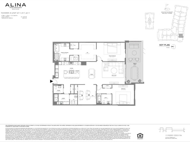 220 SE Mizner Blvd Unit 611, Boca Raton, FL 33432 - home floor plan