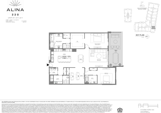 220 SE Mizner Blvd Unit 611, Boca Raton, FL 33432 - floor plan / room layout