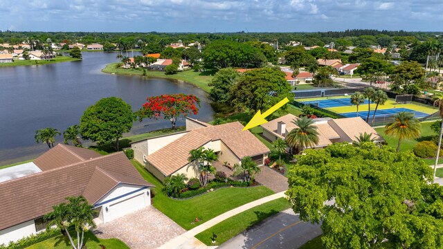2407 SW 23rd Cranbrook Dr, Boynton Beach, FL 33436 - aerial perspective of suburban area featuring a nearby body of water
