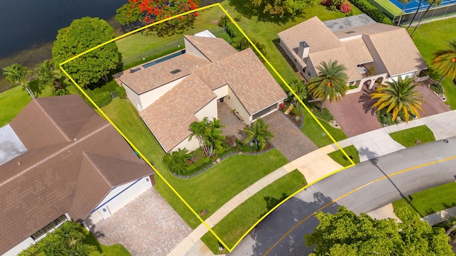 2407 SW 23rd Cranbrook Dr, Boynton Beach, FL 33436 - aerial view of property and surrounding area with property parcel outlined