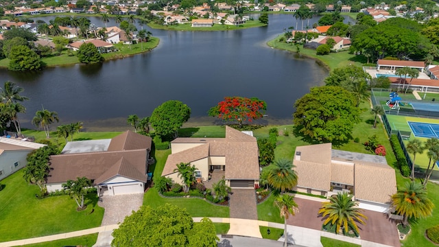 2407 SW 23rd Cranbrook Dr, Boynton Beach, FL 33436 - aerial perspective of suburban area with a nearby body of water